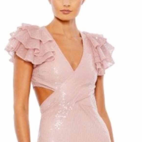 Mac Duggal Pink Sequin Prom Dress - Picture 3 of 10